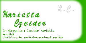 marietta czeider business card